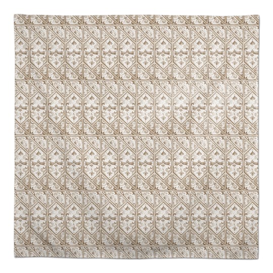 58&#x22; Regal Cream Pattern Tablecloth